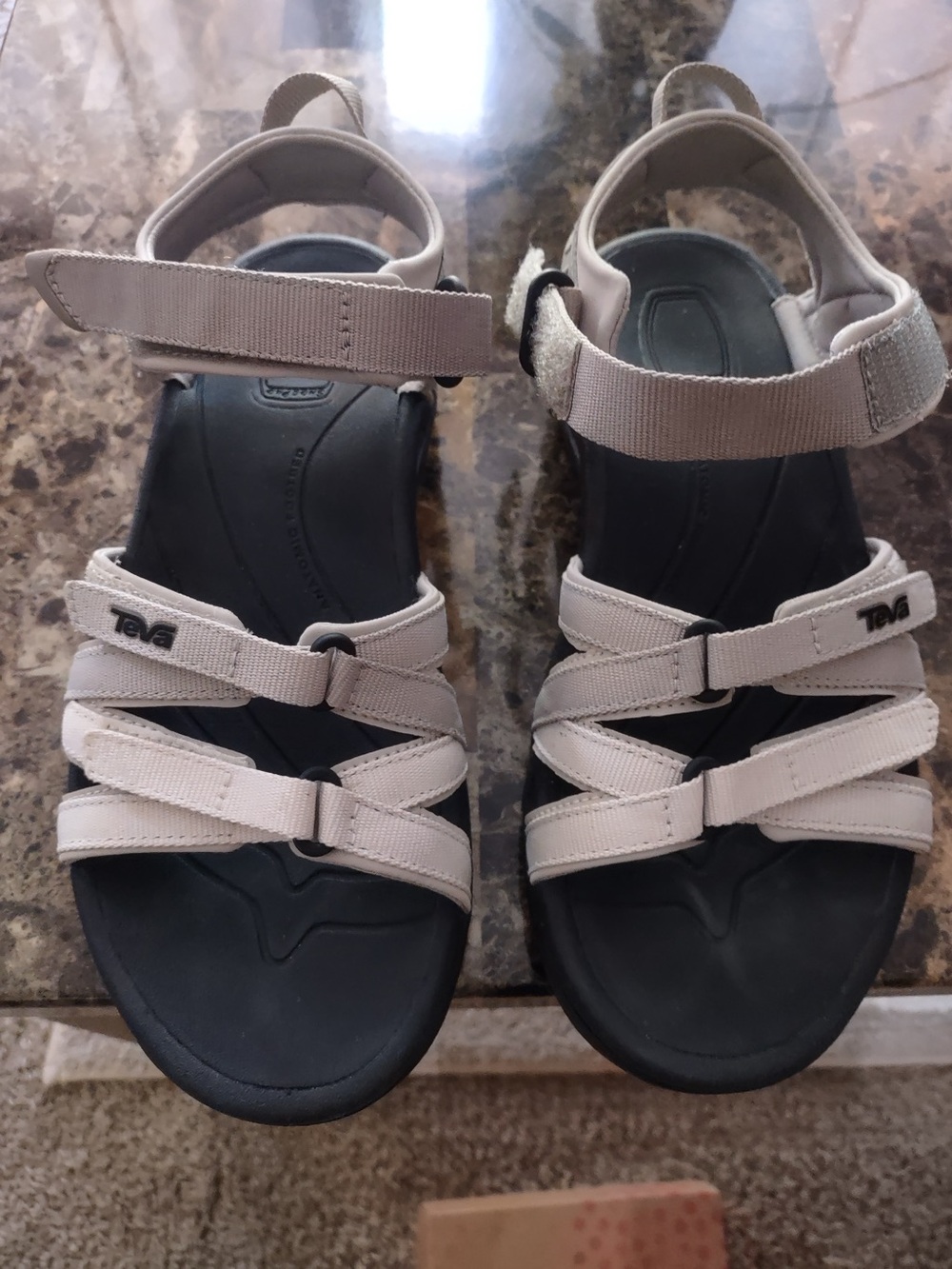 Teva Women's Beige and Black Strappy Sport Sandals - Picture 8 of 11